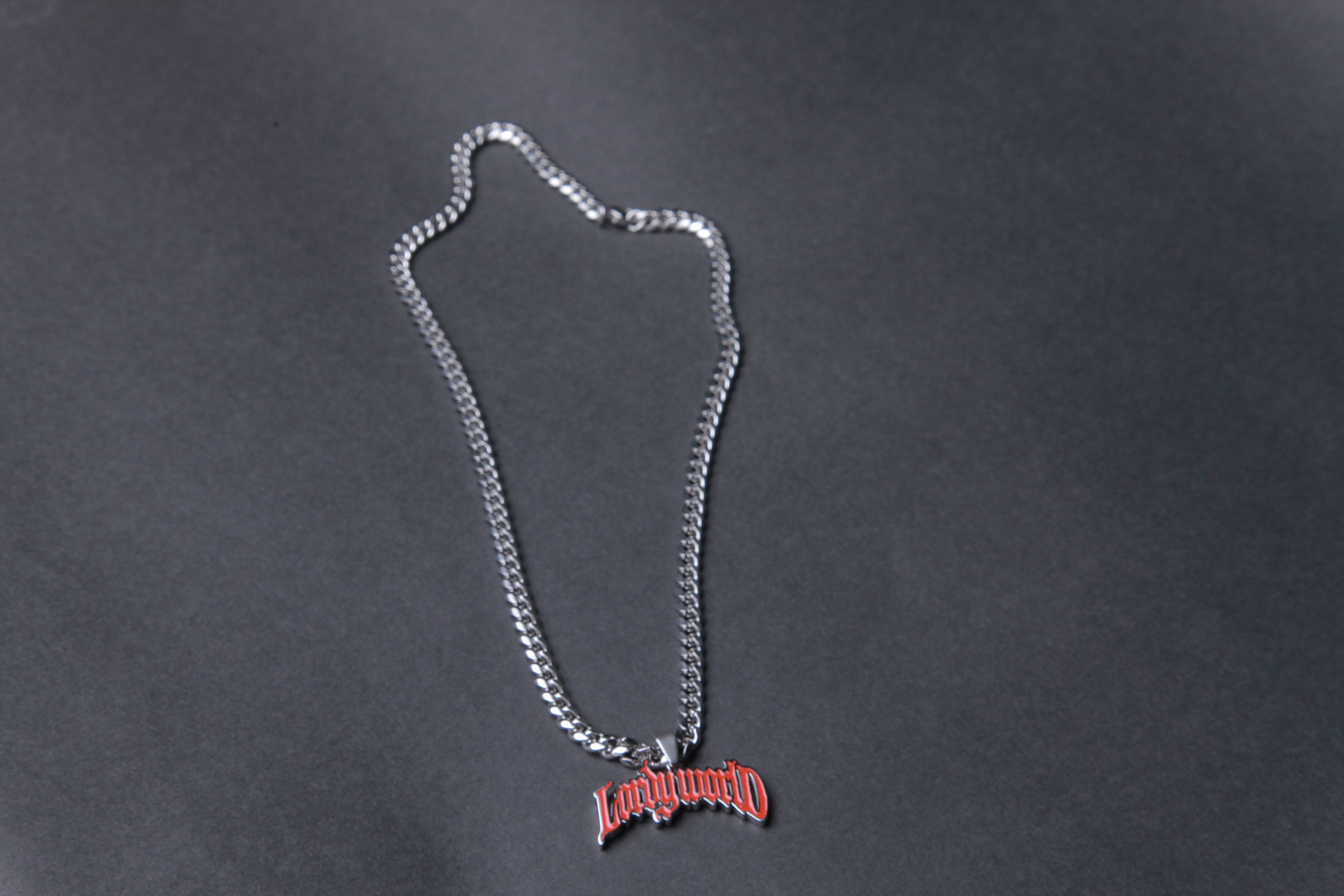 “LORDYWORLD” Enamel Pendant Necklace